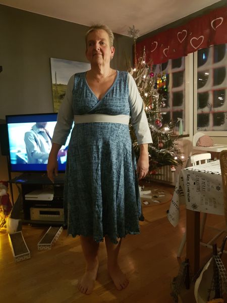 My mother in a dress I made