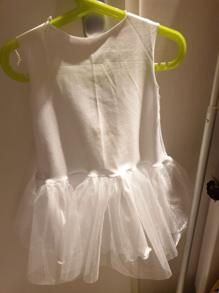 White dress with mesh