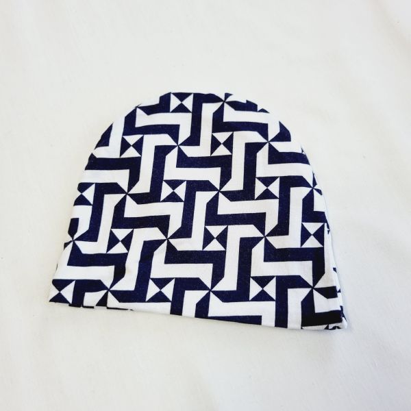 Marie retro blue white patterns 3-6mo